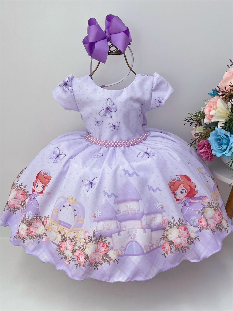 Vestido Princesa Sofia Festa Infantil Luxo - Perollas Kids