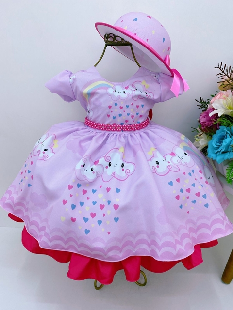 Vestido Infantil Princesa Chuva de Bençãos Luxo Princesas - Fabuloso Ateliê