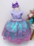 VESTIDO INFANTIL ARIEL PRINCESA PÉROLAS RENDA BRILHO