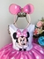 Vestido Infantil Minnie Rosa Luxo Bolas Brancas Com Tiara - SAMULICA