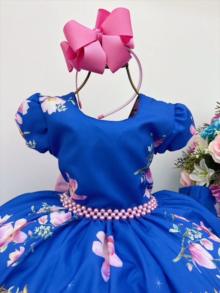 Vestido Infantil Princesa Frozen Branco Luxo.