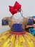 VESTIDO INFANTIL BRANCA DE NEVE RENDA DOURADA STRASS - comprar online