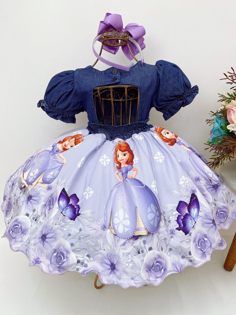 Vestido infantil tema Princesa Sofia