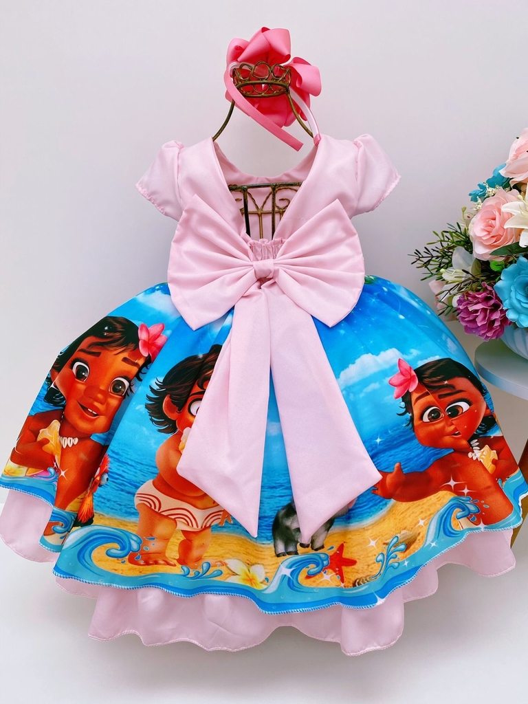 Vestido Tematico Princesa Moana Baby - Roupa Infantil