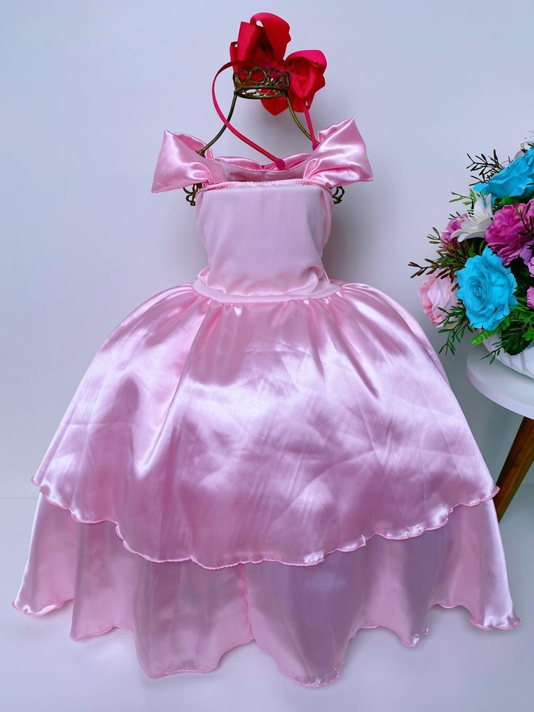 Vestido Infantil Princesa Aurora - Bela Adormecida