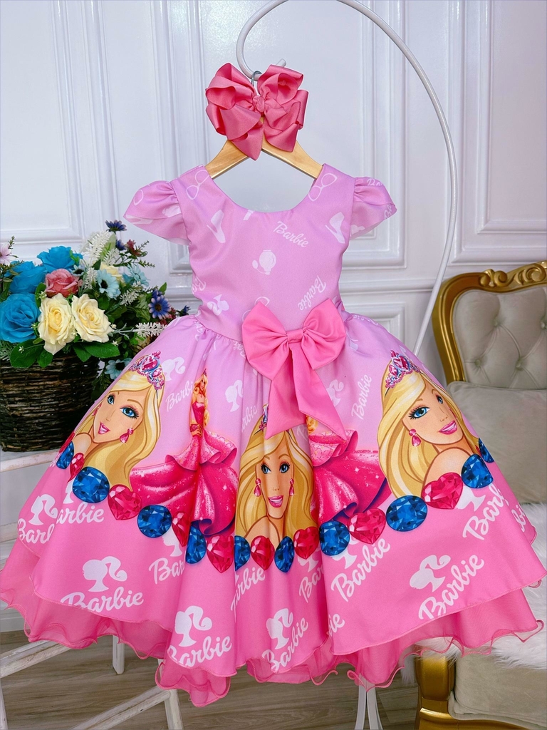 Conjunto Feminino Infantil Barbie Girl Luxo Menina Juvenil