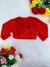 Bolero Infantil de Pelúcia Vermelho Plush Botão Laço Stass - comprar online