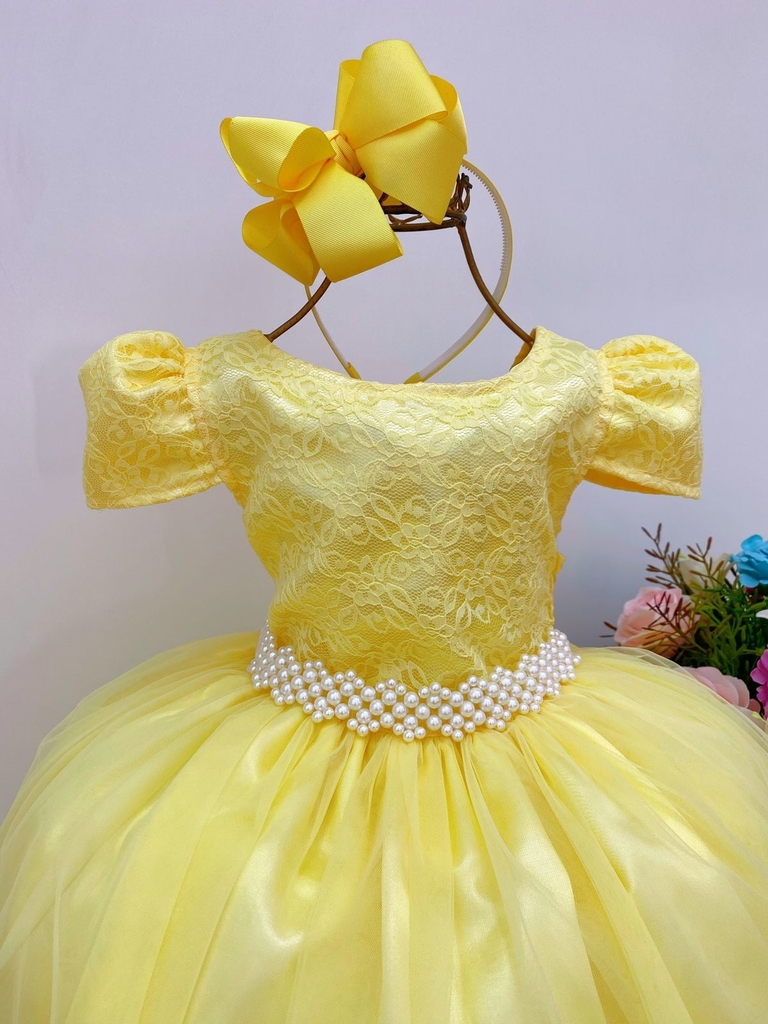 Vestido hotsell amarelo infantil