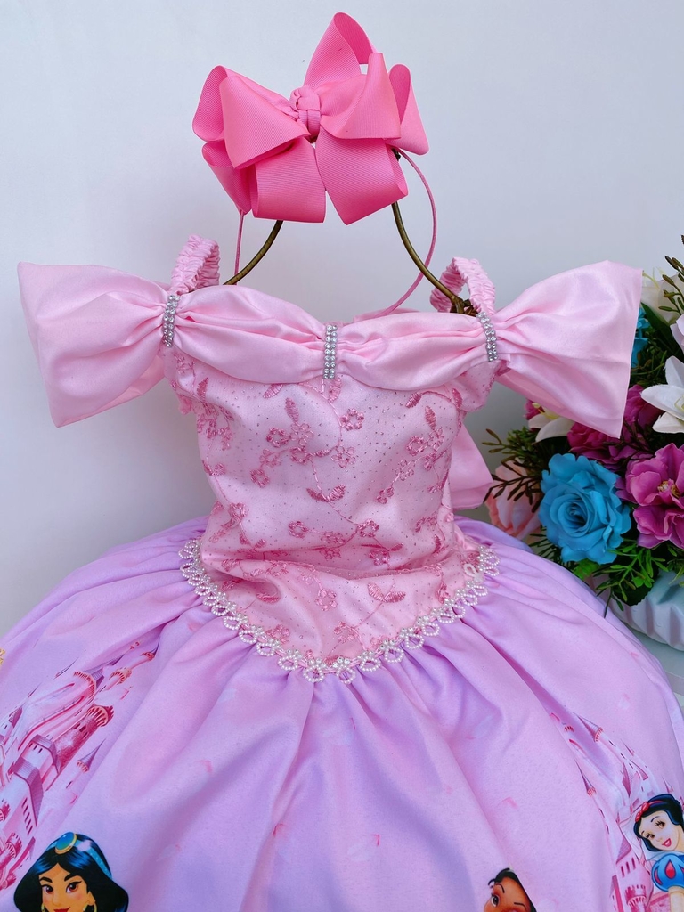 Vestido Infantil Princesa Social Eventos Com Envio Rápido