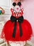 Vestido Infantil Vermelho Bolinhas C/ Broche Strass Luxo - comprar online