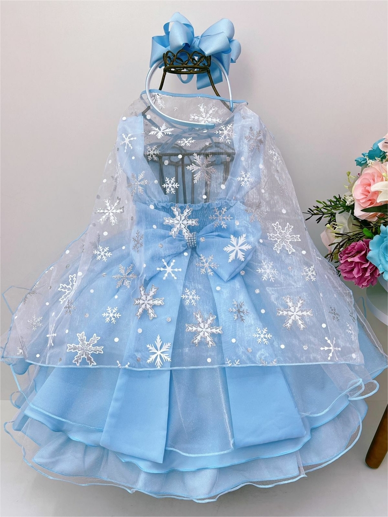 Vestido super luxo Elsa - Frozen 1 - Toda Encanto