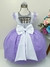 Vestido Infantil Princesa Sofia Luxo Strass Tiara Festa - comprar online