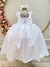 Vestido Infantil Longo Branco Busto C/ Renda Casamentos Luxo - comprar online