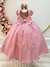 Vestido Infantil Longo Rose Busto C/ Renda Casamentos Luxo - comprar online