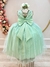 Vestido Infantil Verde Menta Longo Com Renda Casamento - comprar online