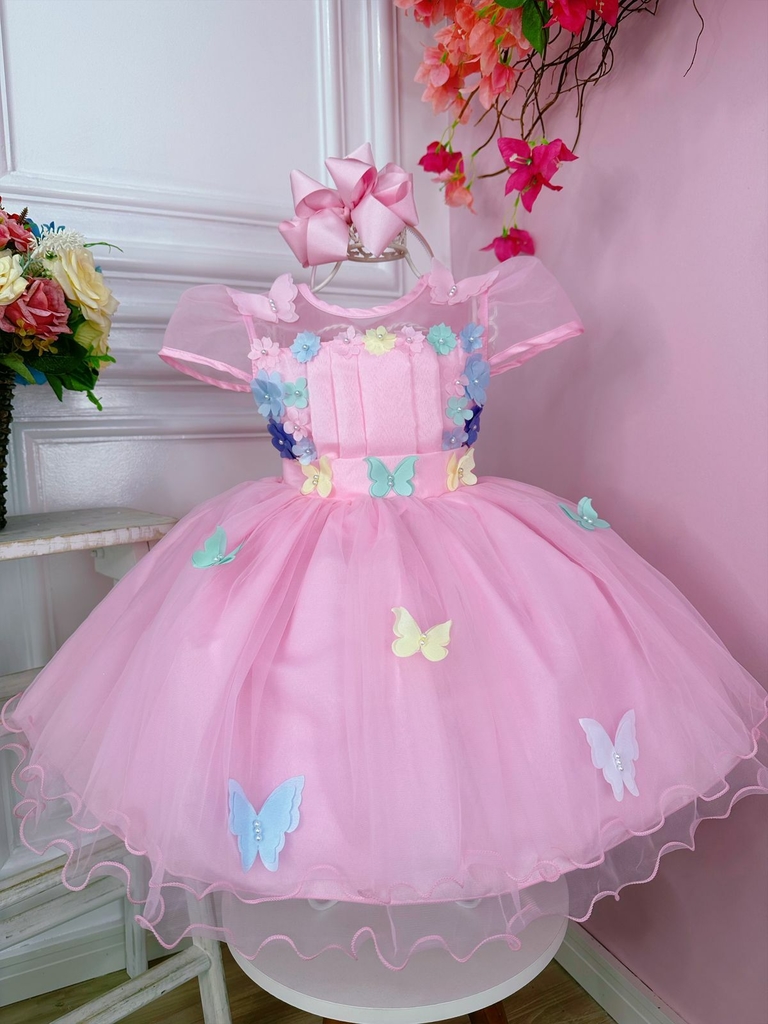 Vestido Infantil Marie Festa Princesa Baby Luxo Feminino