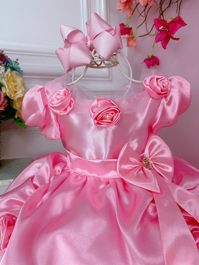 Vestido Infantil Princesa Aurora