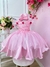 Vestido Infantil Princesas Bela Adormecida Aurora C/ Renda