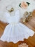 Vestido Infantil Branco Luxo Com Pérolas Festas Daminhas - loja online