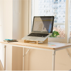 Escritorio plegable + stand para notebook + espacio de trabajo