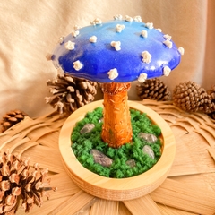 Cogumelo Base de Madeira - Azul na internet