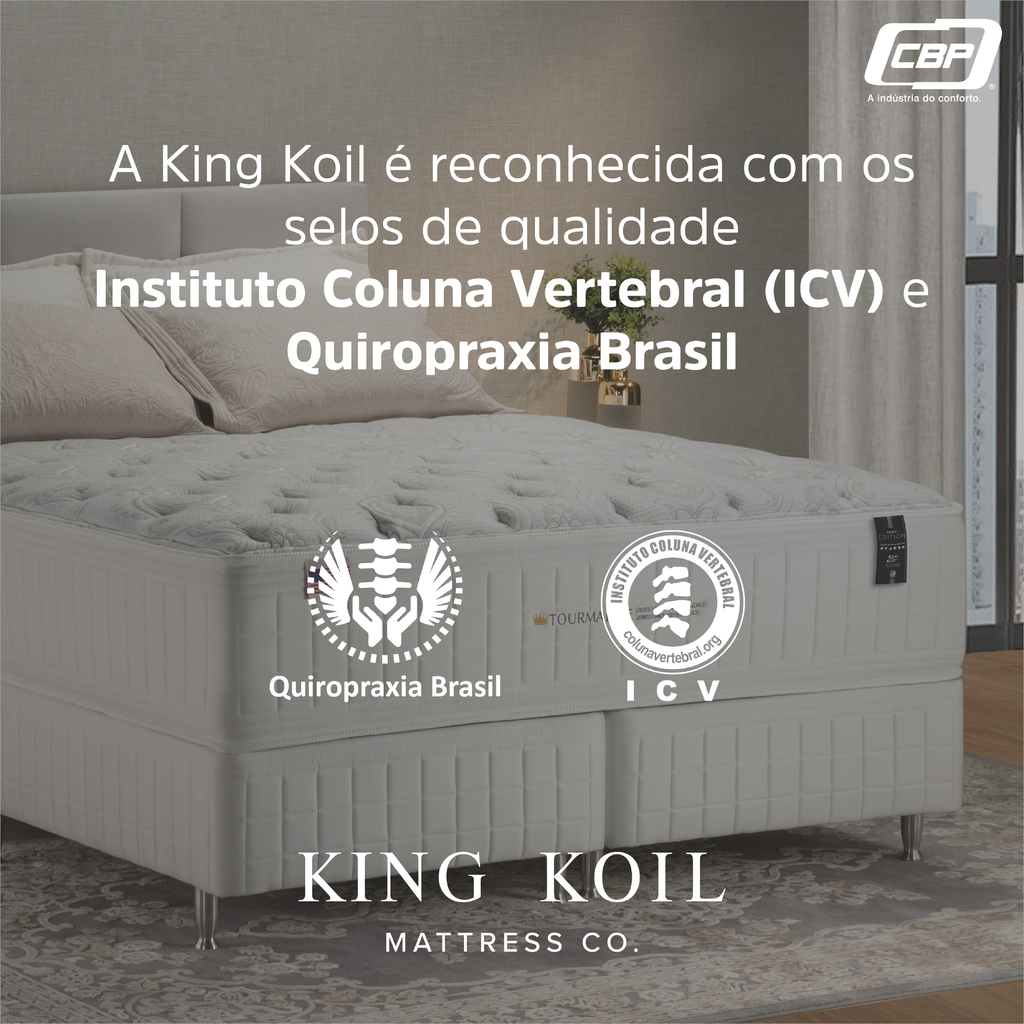 Colchão King Size Mola King Koil Extended Life Látex - 193x203