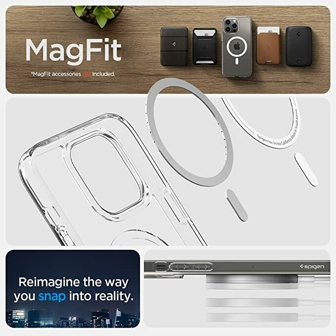 Funda Spigen Ultra Hybrid MagSafe iPhone 13 - (transparente/Negro) - Funda -movil.es