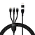 Cable Flash Serie Two-For-Three Charging U+C A M+L+C 100W 1.2 Metros Black * Baseus