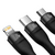 Cable Flash Serie Two-For-Three Charging U+C A M+L+C 100W 1.2 Metros Black * Baseus - comprar online