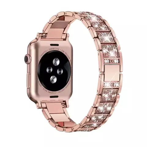 Malla Strass Apple Watch Rose Gold