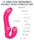 Vibrador feminino duplo 3 motores de vibração/ 10 vibração/ Recarregável/ Controle - comprar online