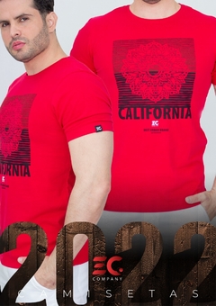 Camiseta Masculina EC Company California Vermelha