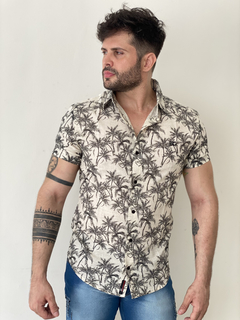 Imagem do Camisa Social MC Masculina EC Coqueiro Preto