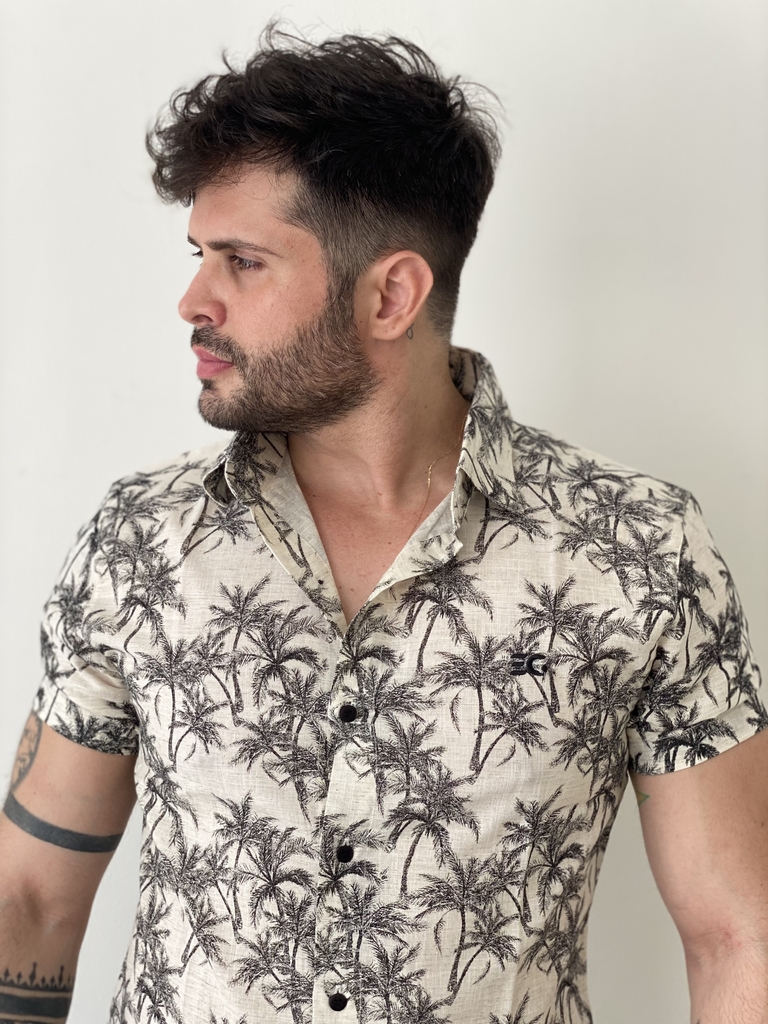 Camisa social best sale florida preta masculina