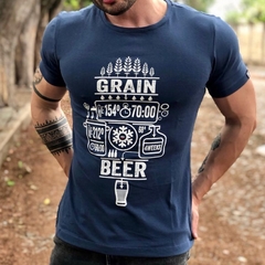Camiseta Masculina EC Company Grain Beer azul - comprar online