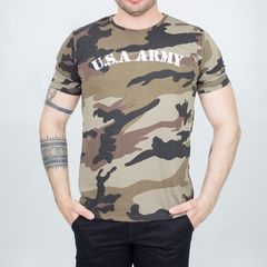 Camiseta Masculina EC Company Camuflada Usa Army