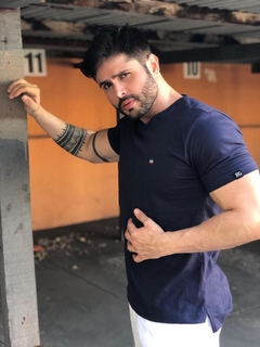 Camiseta Masculina EC Company Básica linha premium azul - comprar online