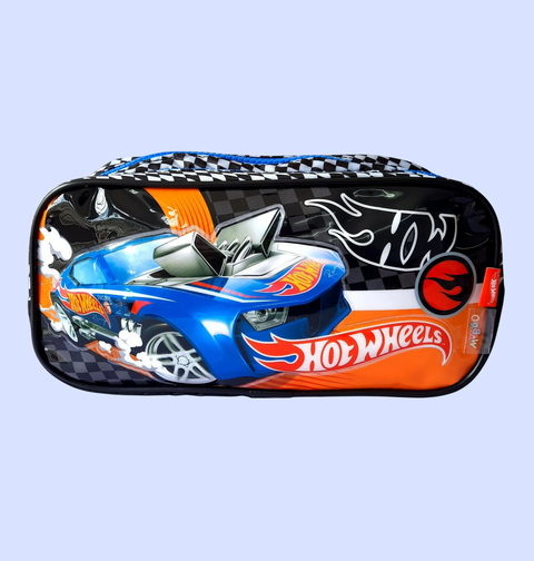 CARTUCHERA 2 CIERRES HOT WHEELS