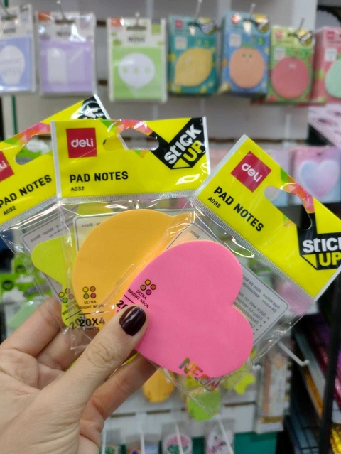 NOTAS ADHESIVAS DELI NEON SHAPE TACO X 20 HOJAS