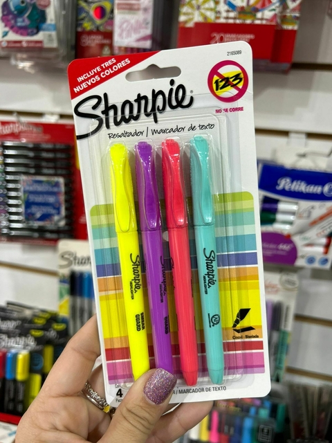 RESALTADOR SHARPIE ACCENT POCKET NEON X 4 COLORES