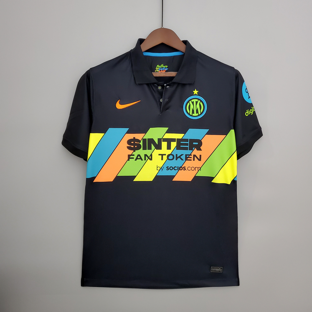 Camiseta Inter de Milão III 21/22 Nike Masculina - Preto