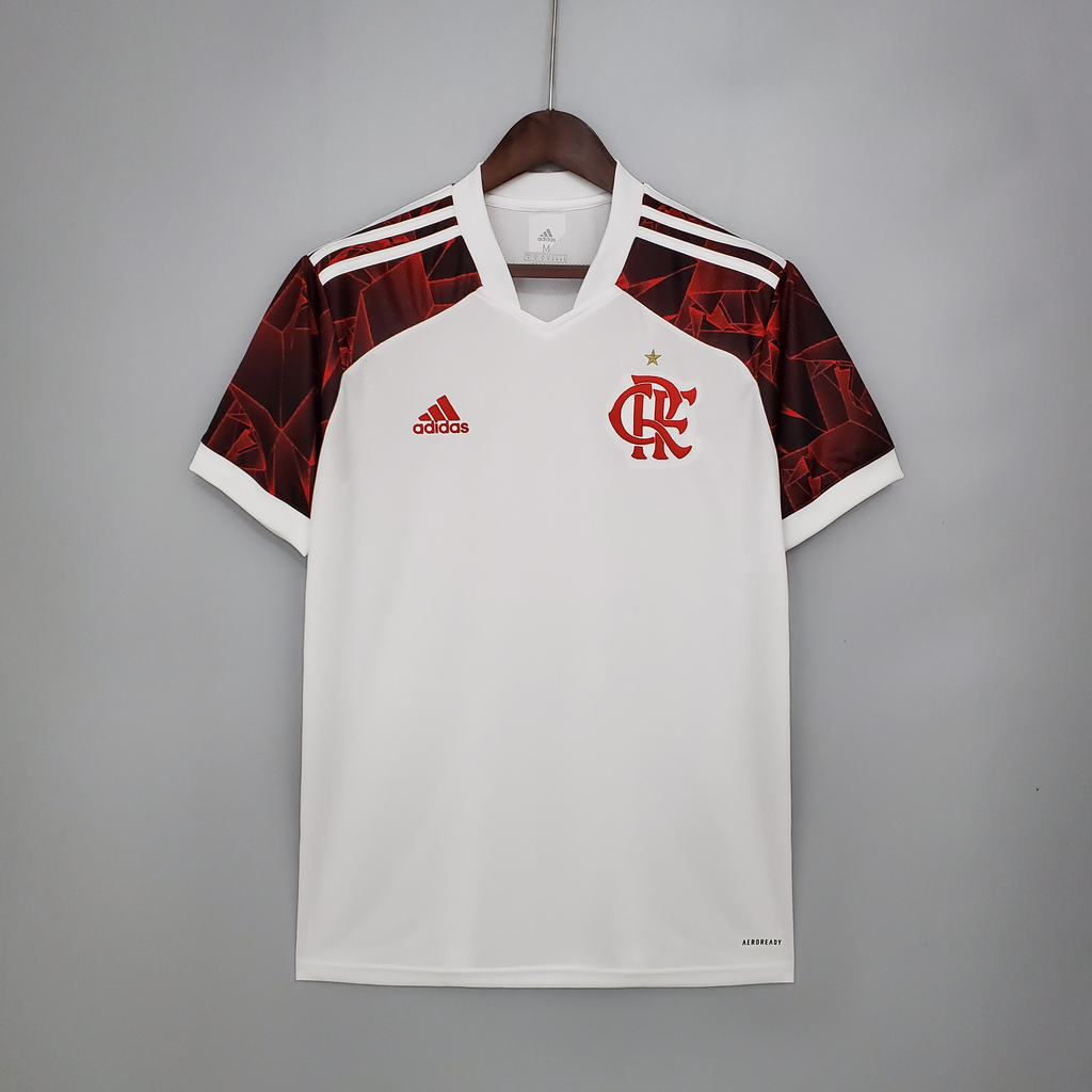 Camiseta Flamengo II 21/22 Adidas Masculina - Branco+Vermelho