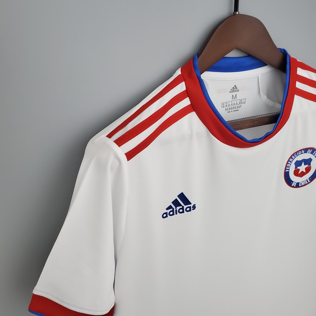 Camiseta Seleção Chile II 21/22 Adidas Masculina - Branca