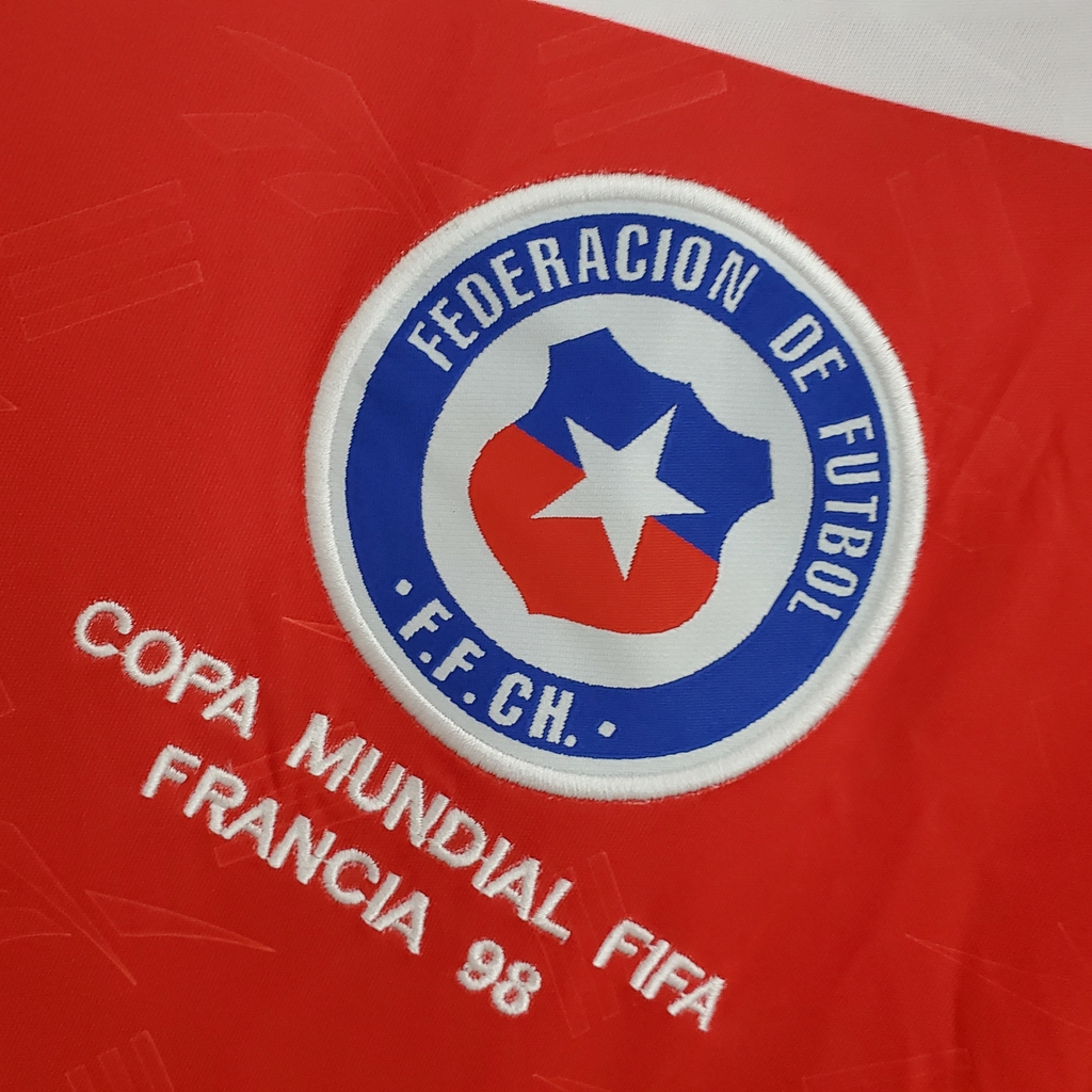 Camisa Retrô Seleção do Chile Copa 1998 Vermelha