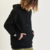 Campera Canguro Timeline Solid Fleece Zip BLK - comprar online