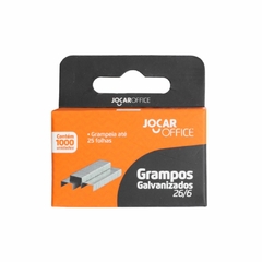 Grampo Galvanizado JOCAR OFFICE 26/6 com 1000 unidades