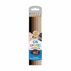 Lápis de Cor CIS Criatic Tons de Pele 6 cores