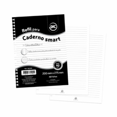 Refil para Caderno Universitário Smart - 48 folhas brancas - DAC