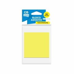 Bloco Adesivo Transparente ST0111 CIS Amarelo com 50 folhas