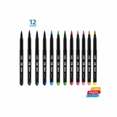 Caneta Brush Pen Aquarelável CIS com 12 cores - comprar online